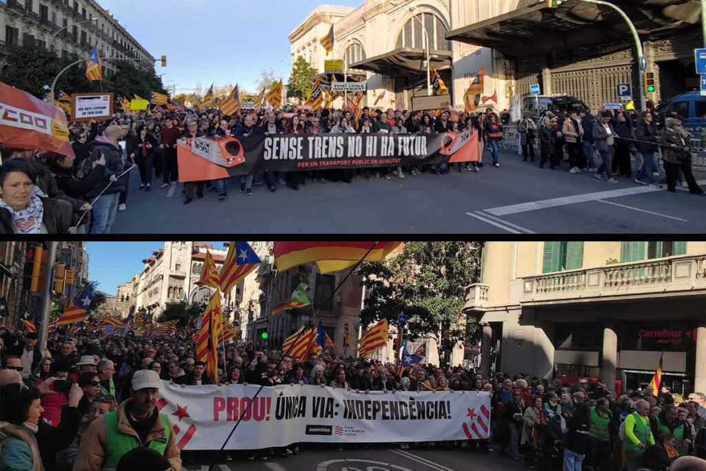 Dos manifestaciones suman más de 20.000 voces contra el caos de Cercanías